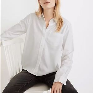 Madewell shrunken button up shirt xxs nwt